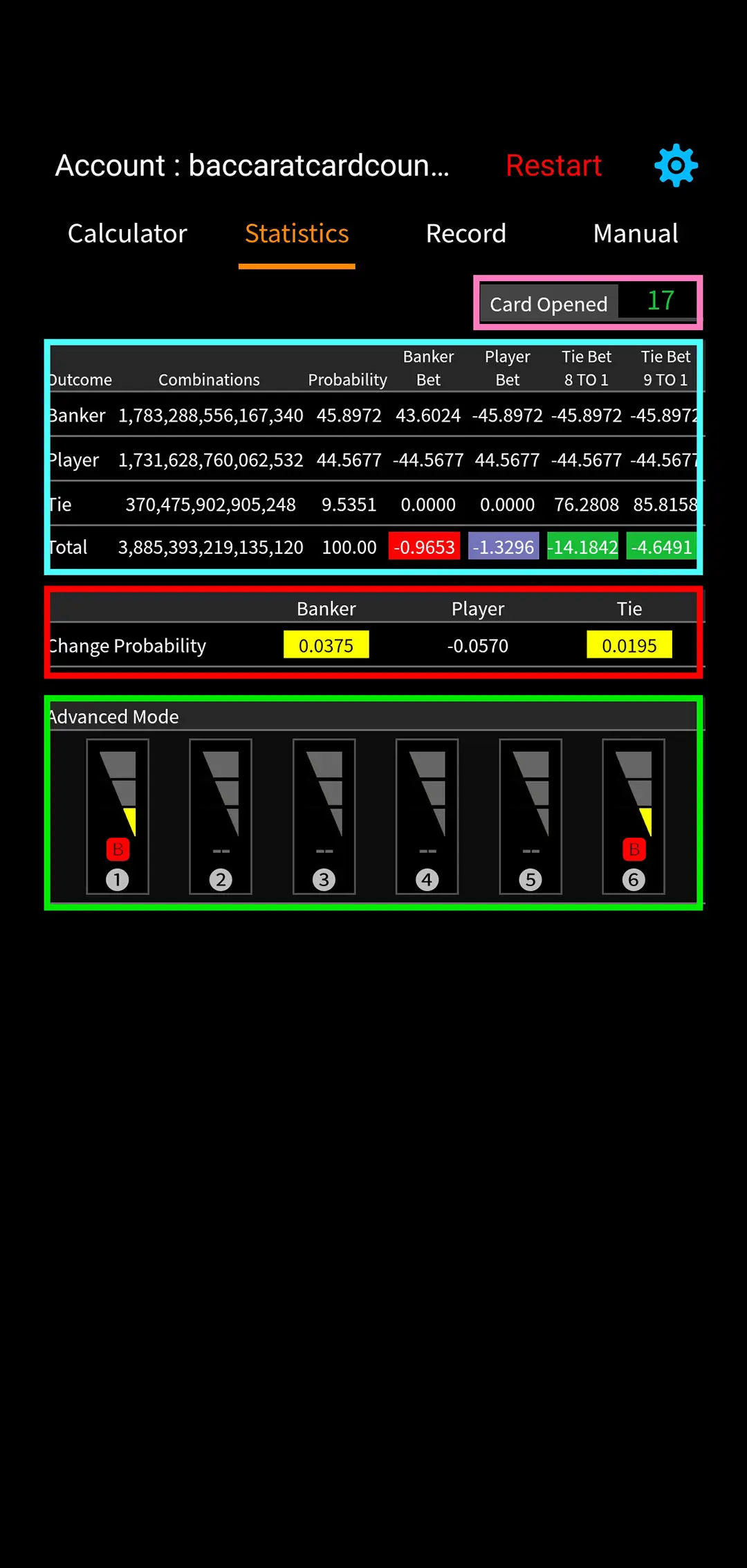 Baccarat Statistics