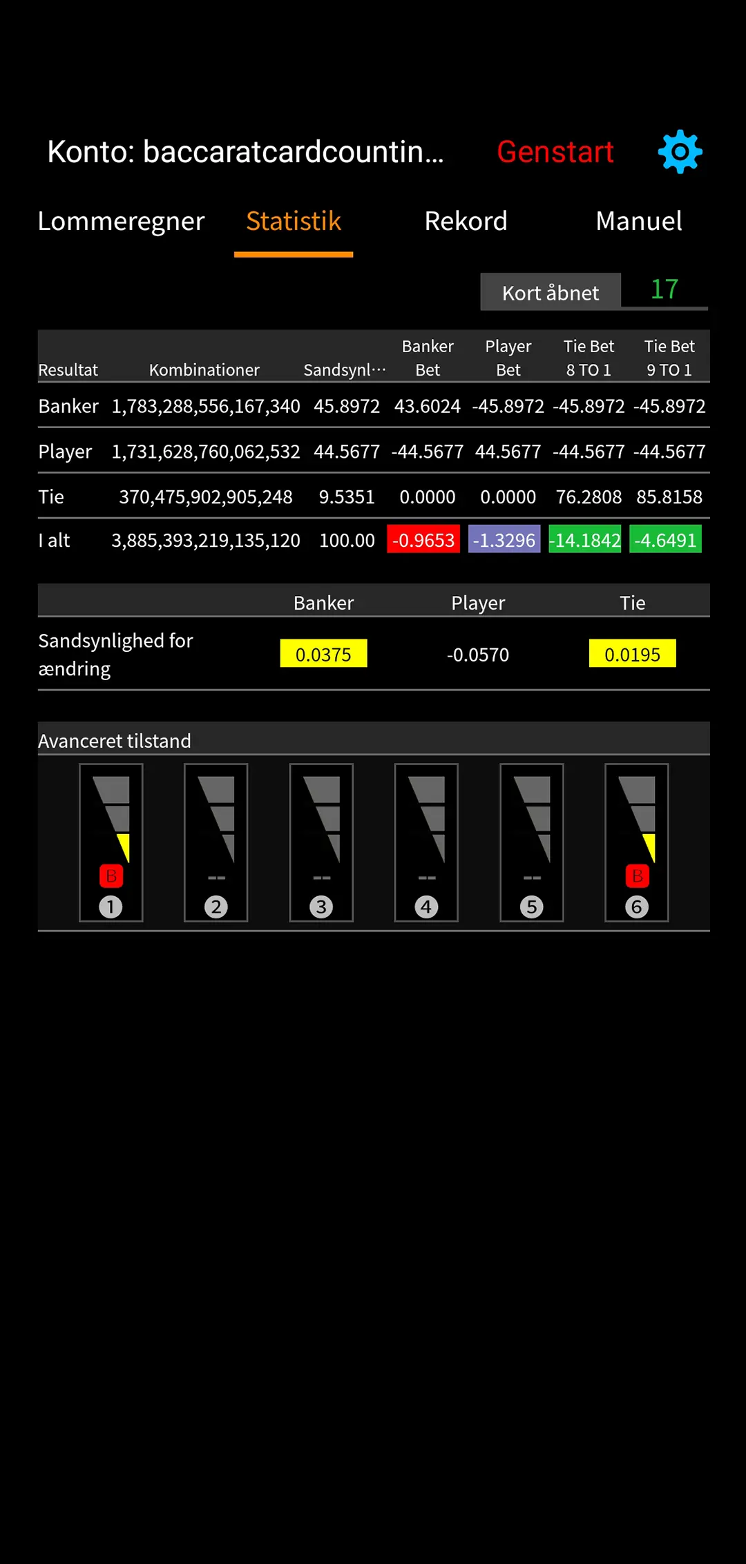 Baccarat Statistics