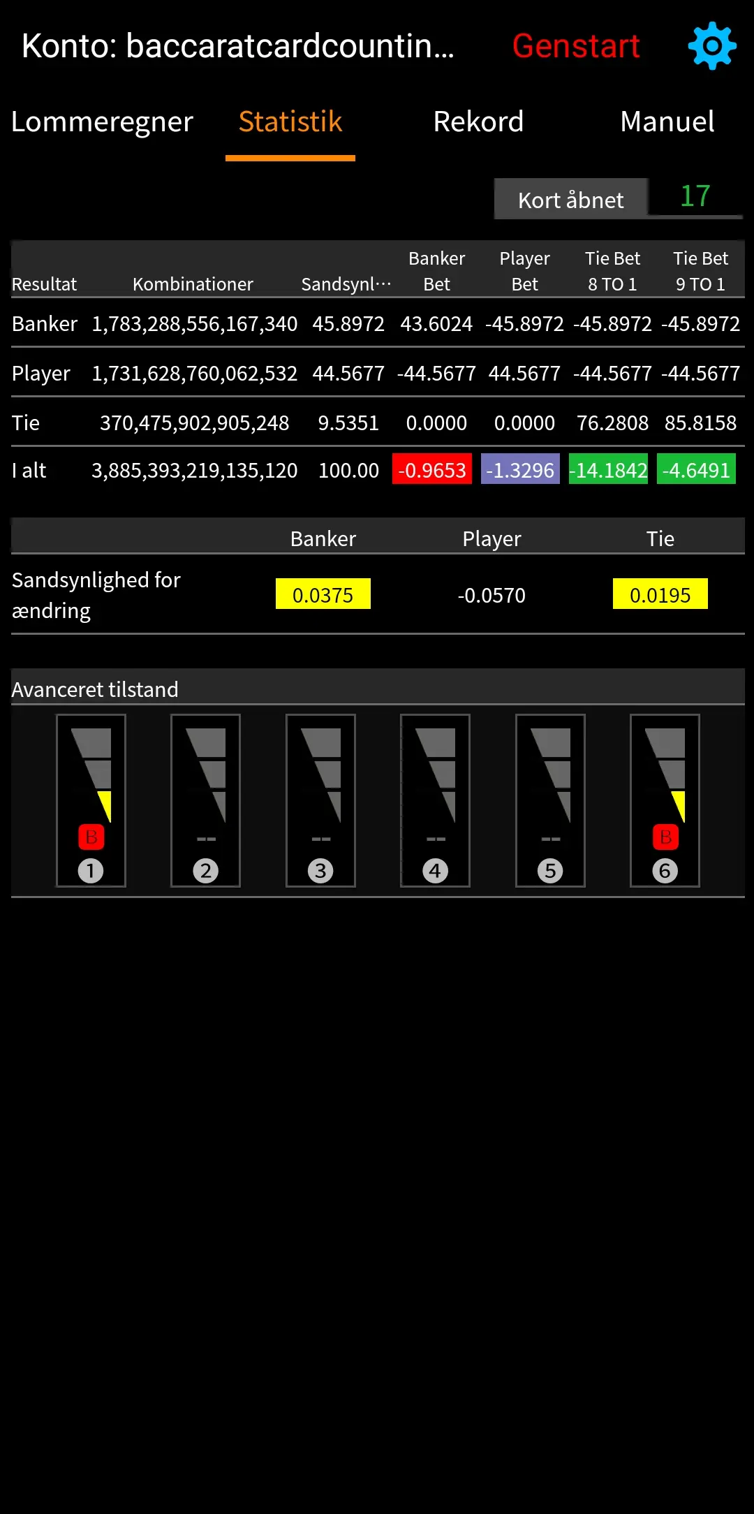 Baccarat Statistics