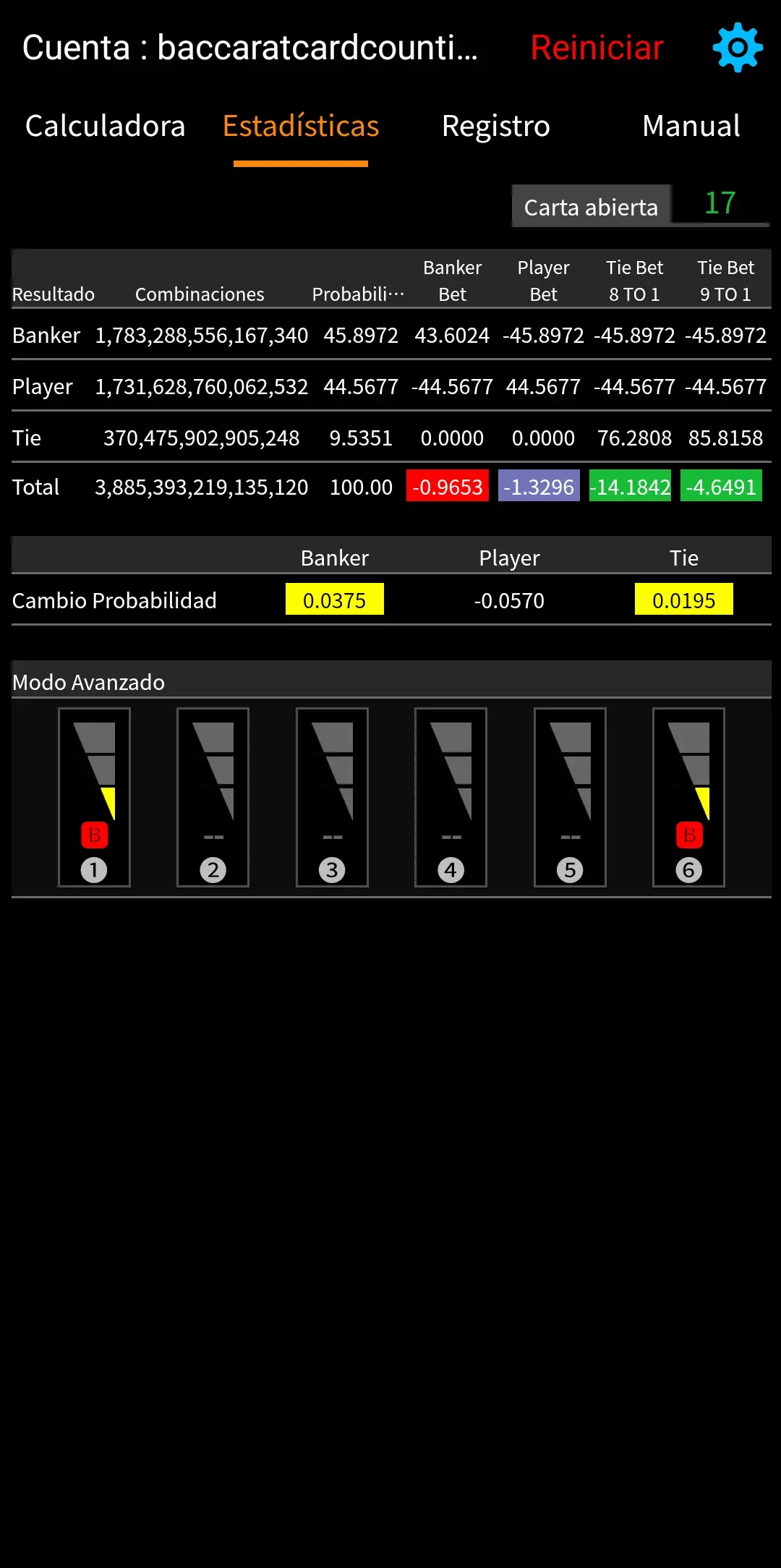 Baccarat Statistics