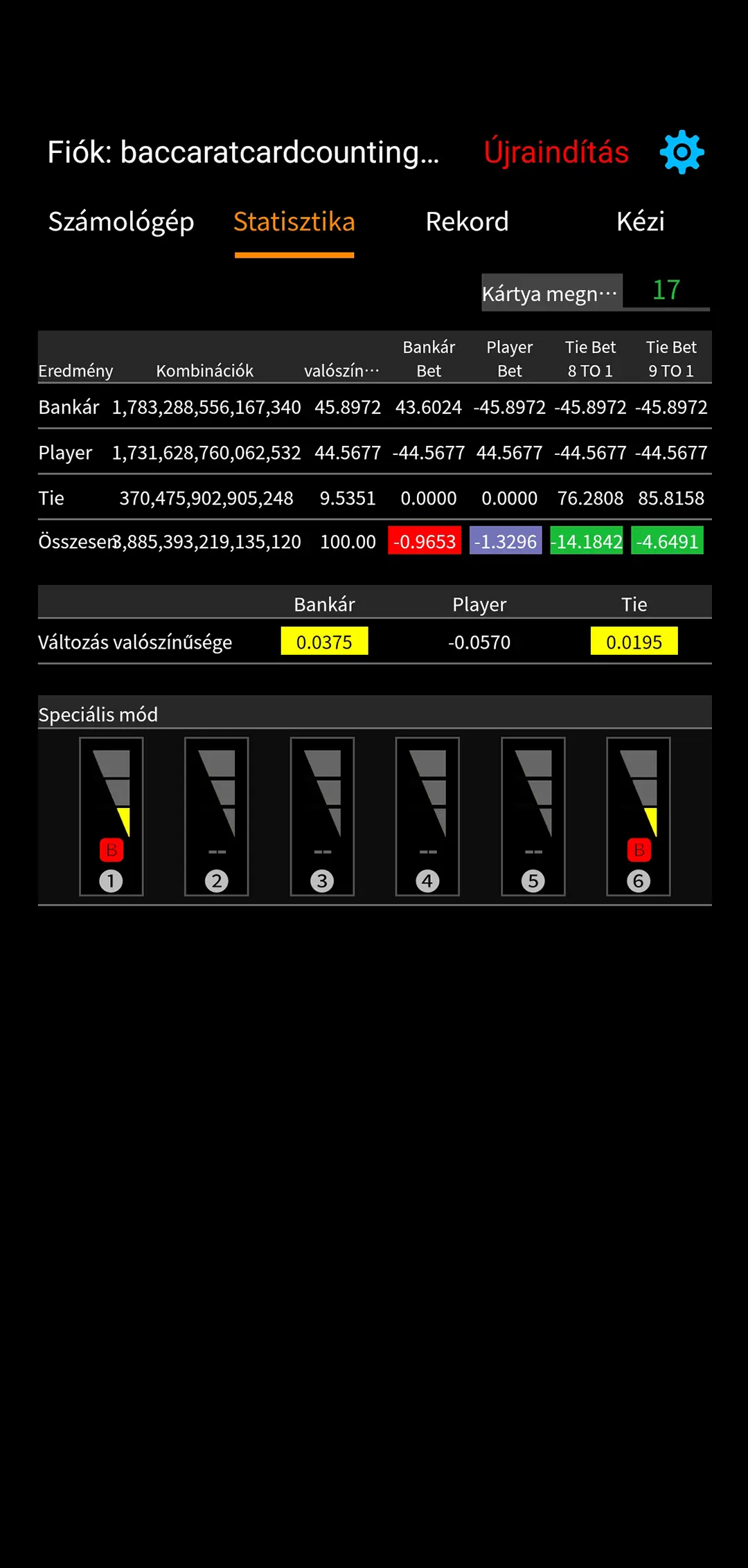 Baccarat Statistics