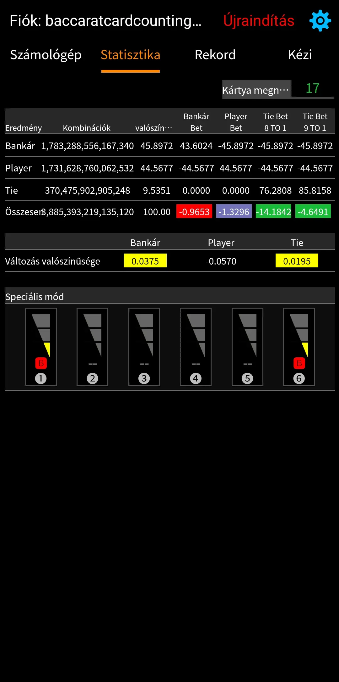 Baccarat Statistics