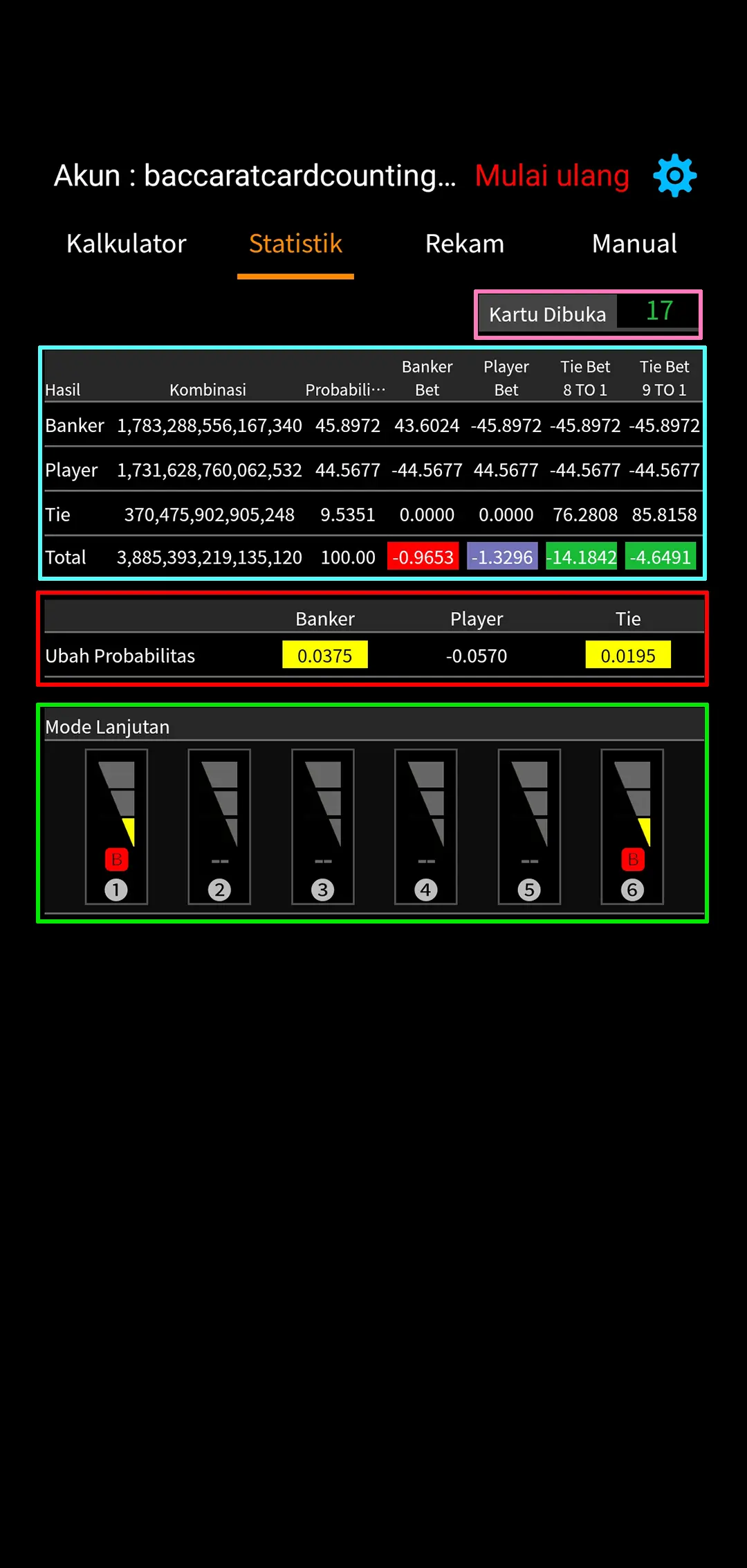 Baccarat Statistics