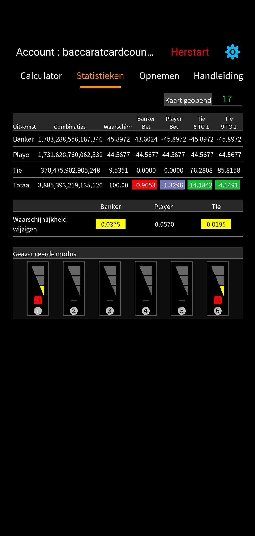 Baccarat Statistics