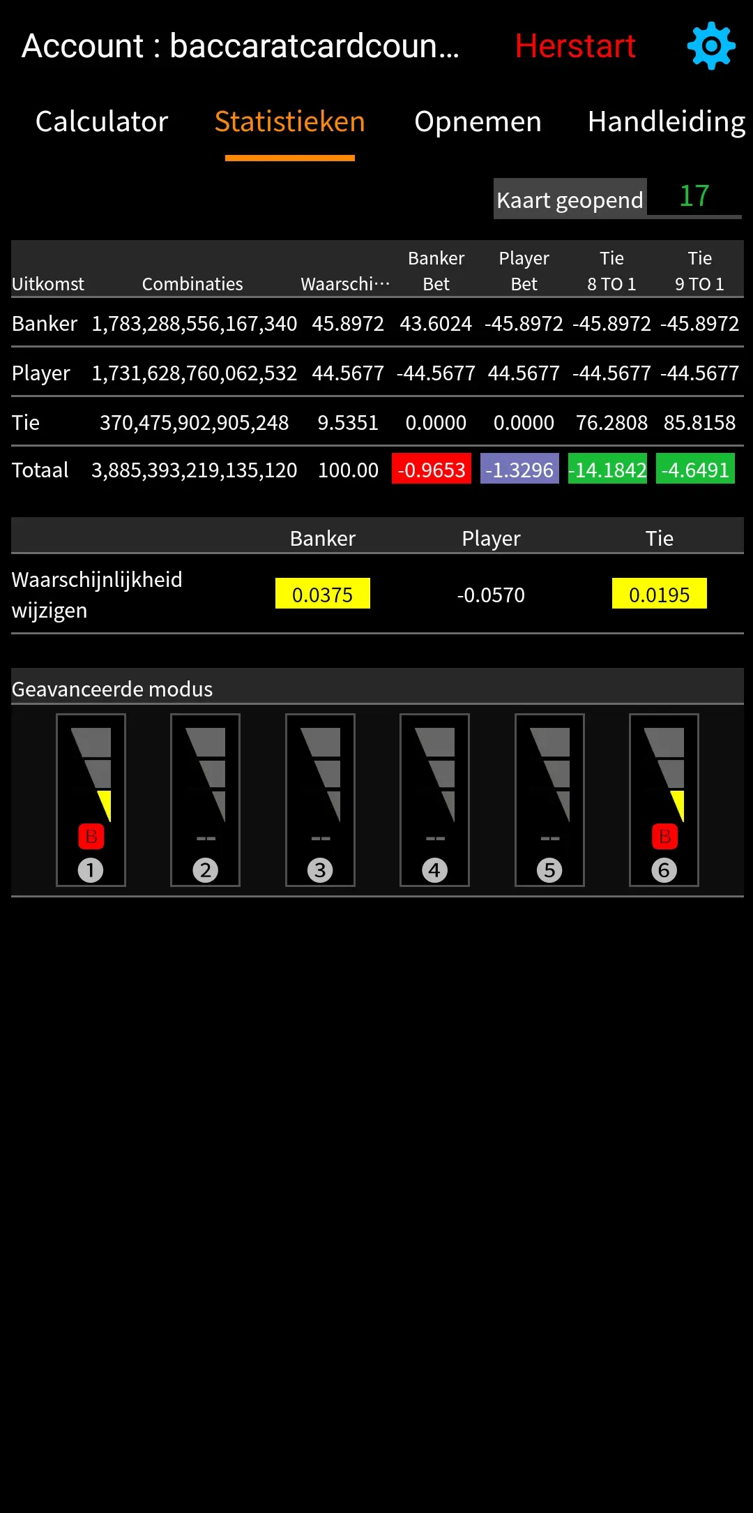 Baccarat Statistics