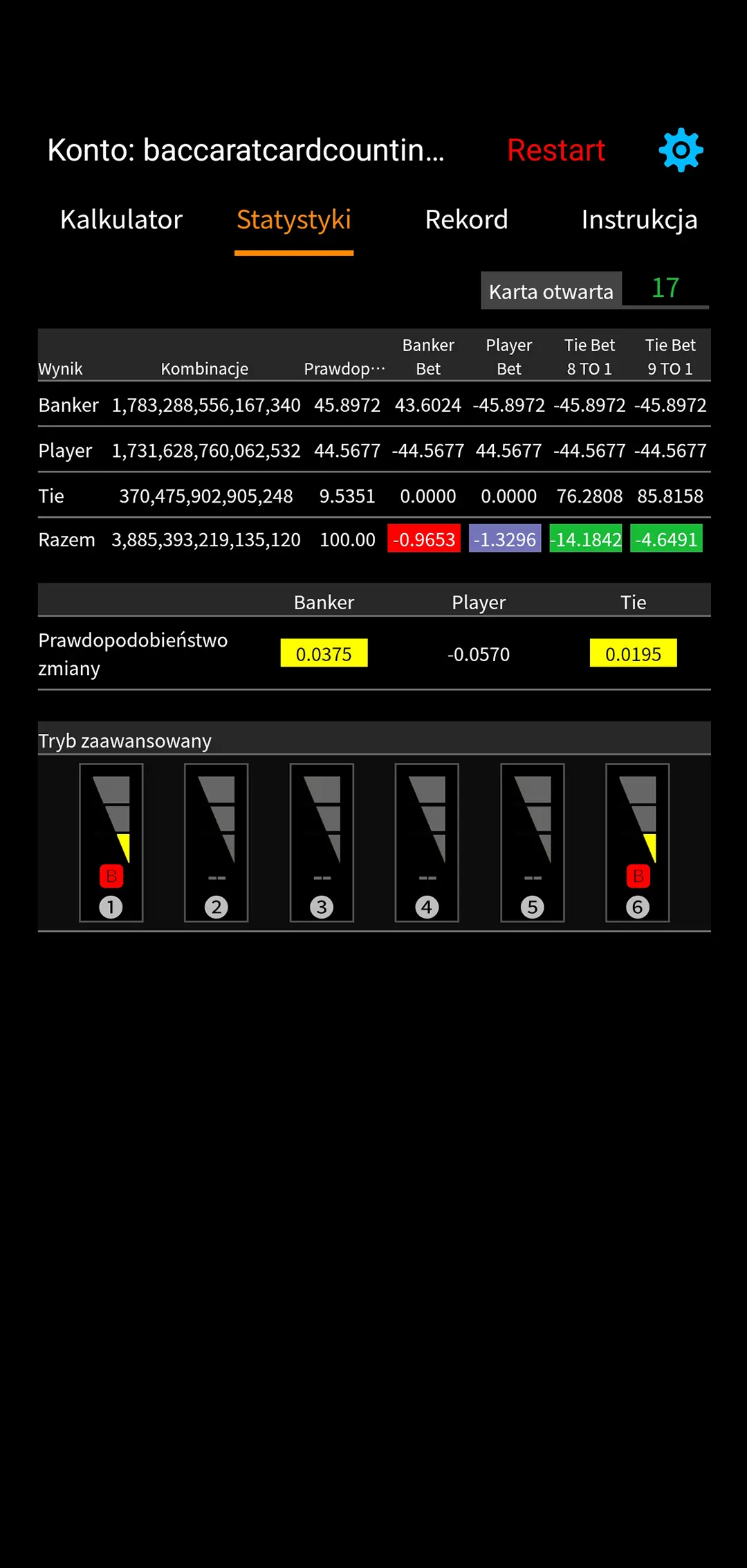 Baccarat Statistics