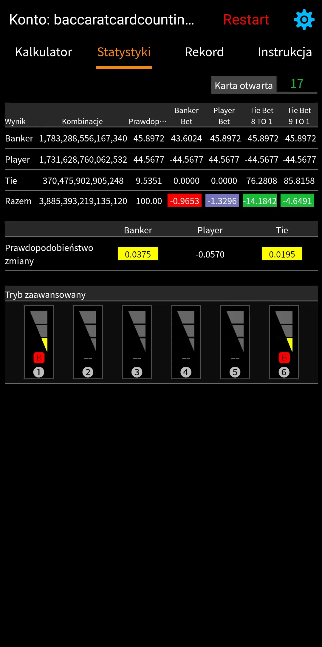 Baccarat Statistics