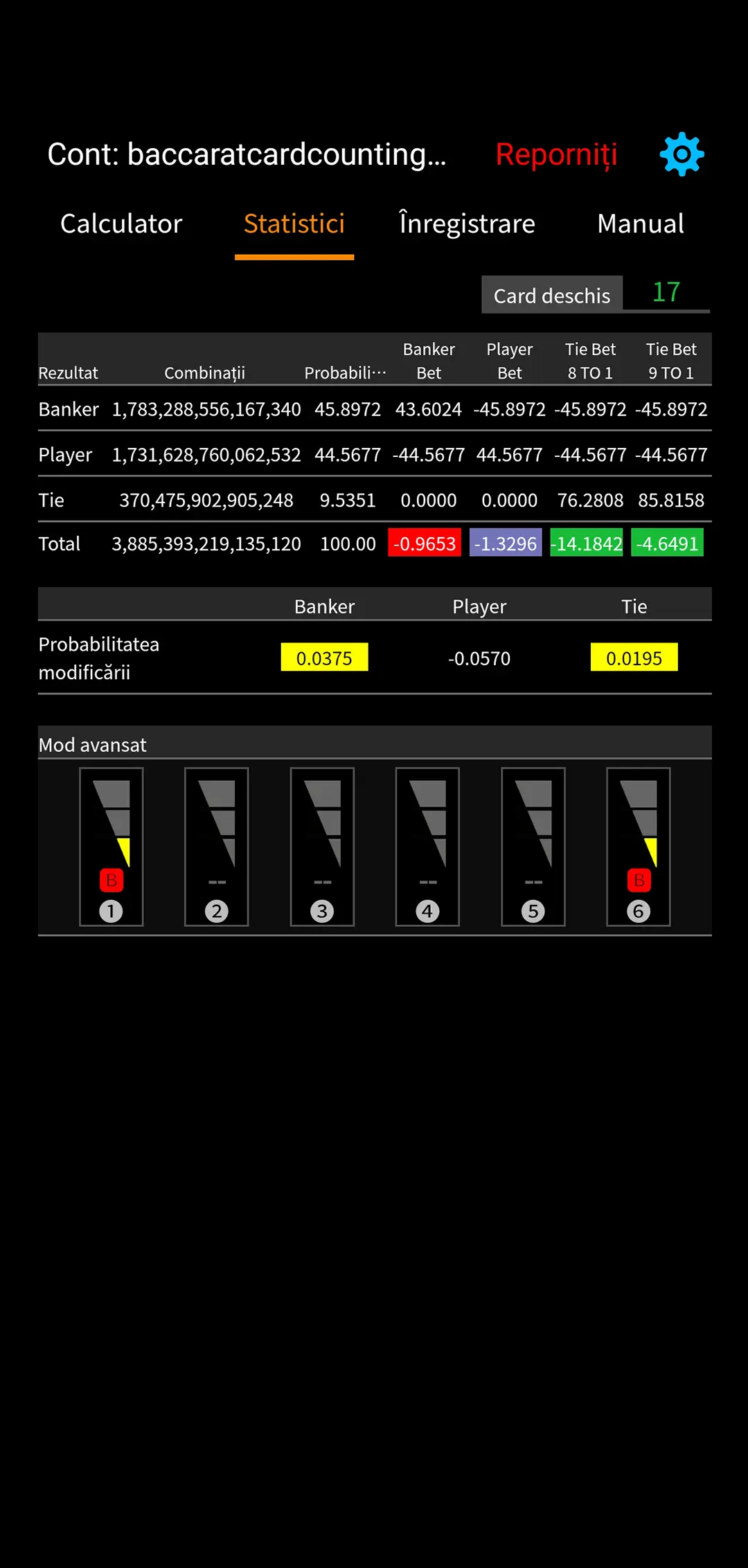 Baccarat Statistics