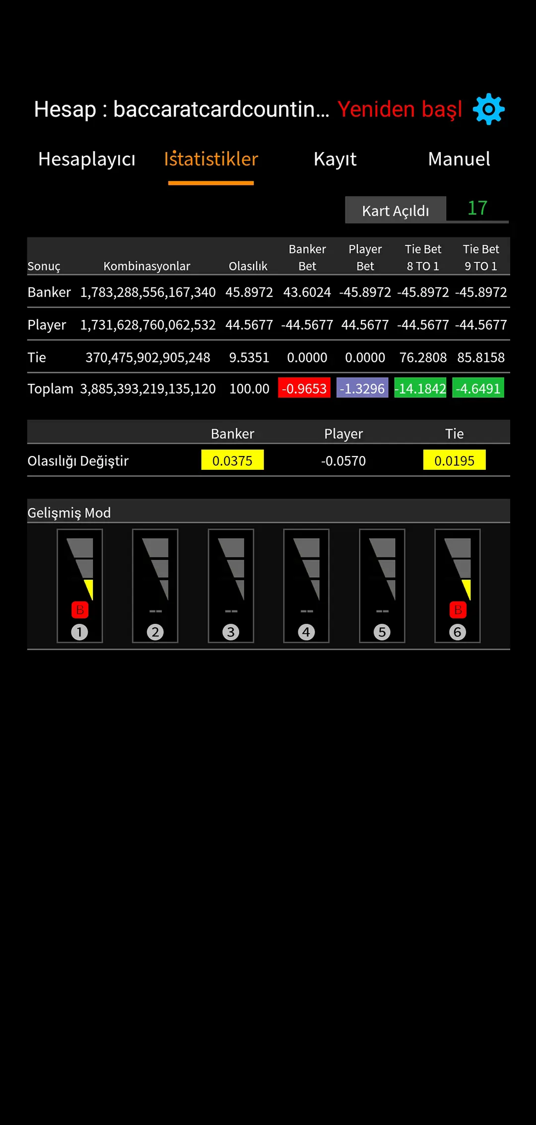 Baccarat Statistics